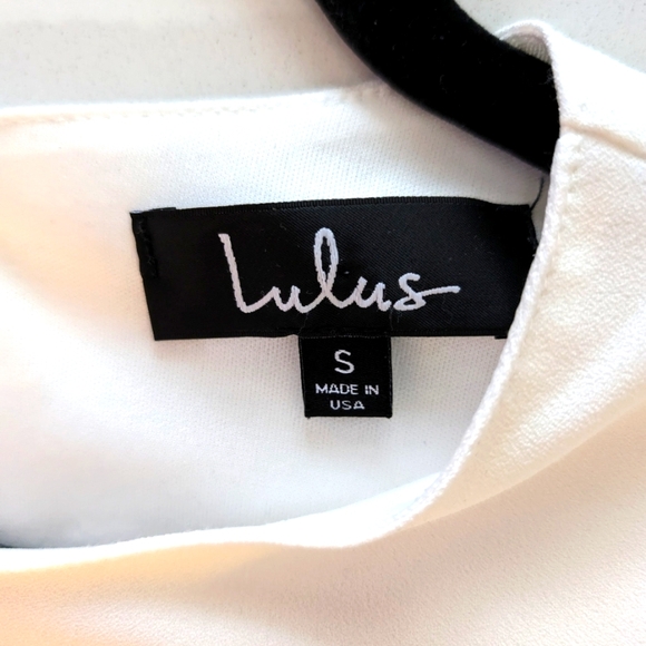 Lulus little white dress front belt - Picture 2 of 5